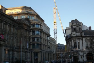 Tower crane going up for 103 Colmore Row