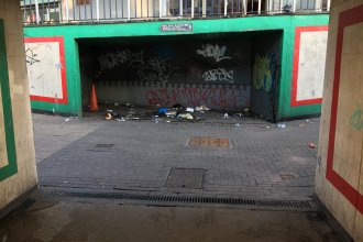 Rubbish Part of Birmingham City Centre