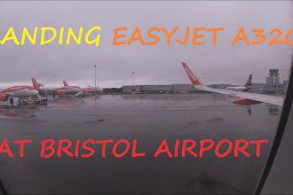Landing: Easyjet A320 at Bristol Airport